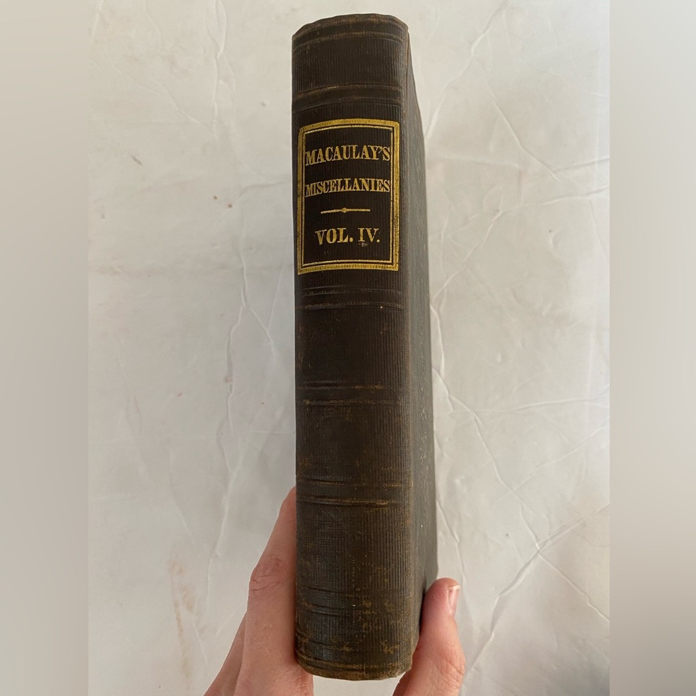 Critical And MISCELLANEOUS ESSAYS By T. Babington Macaulay Vol.IV. 1843